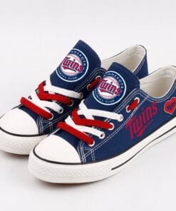 Alternative view of Minnesota Twins Limited Print Low Top Canvas Shoes Sport Sneakers For Men Women Fans