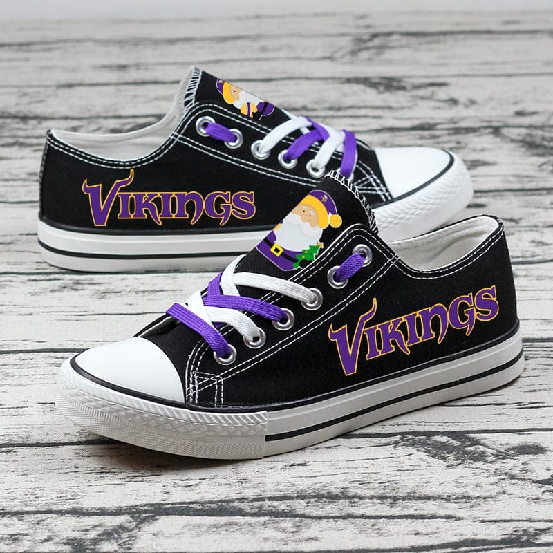 Minnesota Vikings Low Top Canvas Sport Sneakers Shoes For Men Women Fans - Image 2