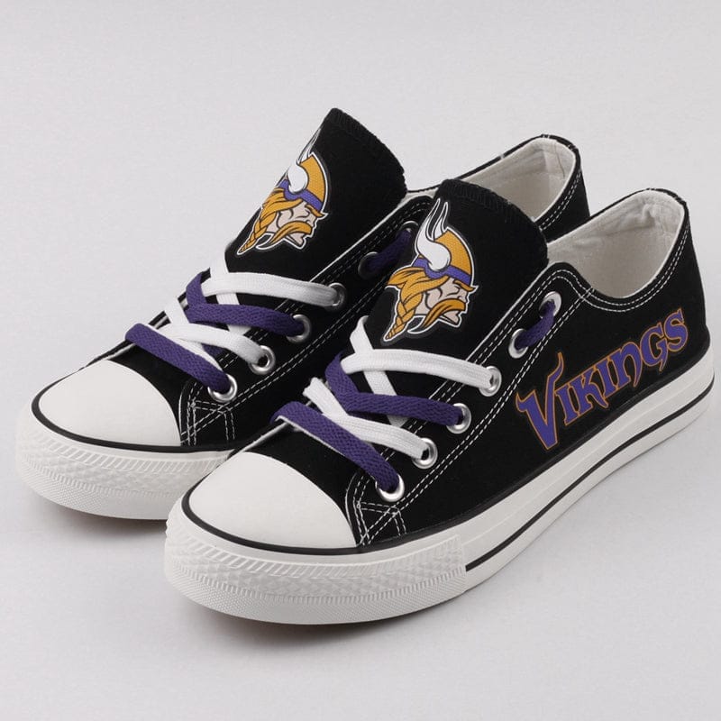 Minnesota Vikings Low Top Canvas Sport Sneakers Shoes For Men Women Fans - Image 2