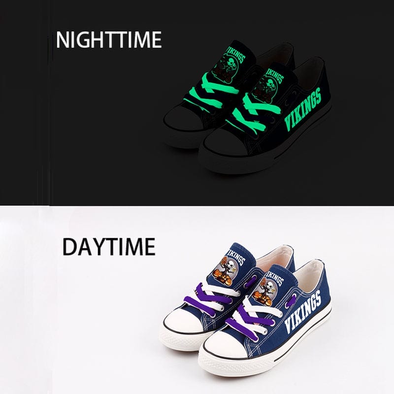 Minnesota Vikings Low Top Canvas Sport Sneakers Shoes For Men Women Fans - Image 3