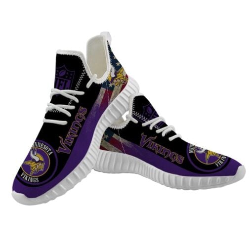 Minnesota Vikings Sneaker Shoes NFL For Men Women Fans - Image 3