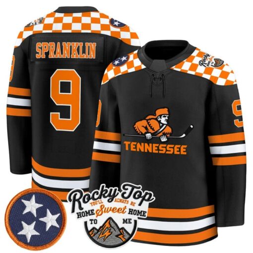 Mitchell Spranklin Jersey #9 Tennessee Volunteers 2025-26 Hockey Premium Stitched
