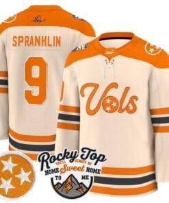 Mitchell Spranklin Jersey 9 Tennessee Volunteers 2025 26 Premium Stitched Cream