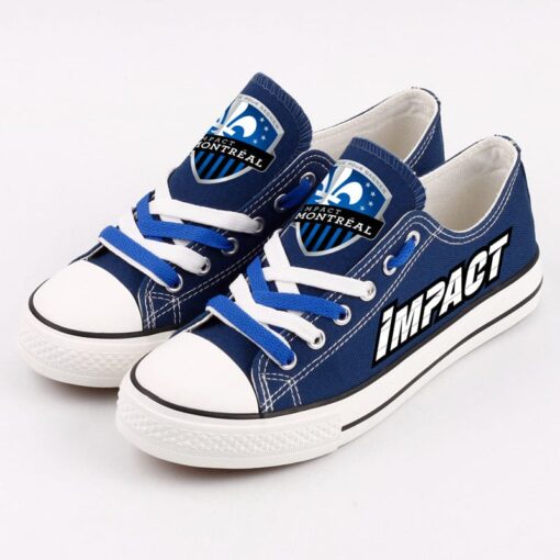 Montreal Impact Low Top Canvas Sport Sneakers Shoes For Men Women Fans