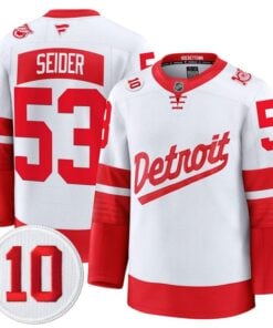 Moritz Seider Jersey 53 Red Wings 10 Alex Delvecchio Honoring Stadium Series