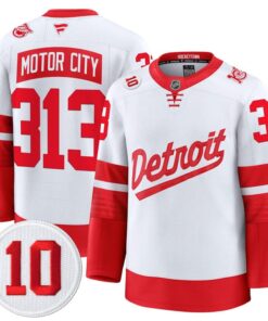 Motor City Jersey 313 Red Wings 10 Alex Delvecchio Honoring Stadium Series