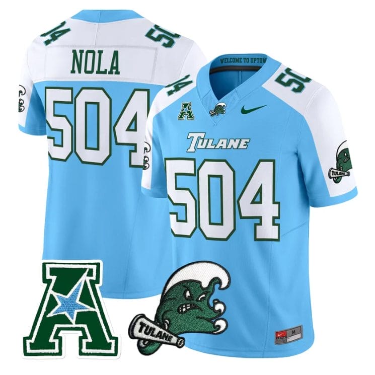 NOLA Jersey #504 Tulane Green Wave 2025 Vapor Limited Stitched