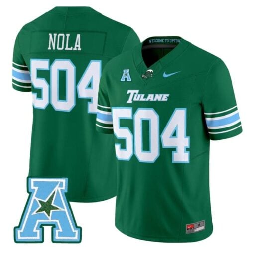 NOLA Jersey #504 Tulane Green Wave 2025 Vapor Limited Stitched - Image 4
