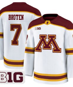 Alternative view of Neal Broten Jersey #7 Minnesota Golden Gophers 2025-26 Premium Stitched