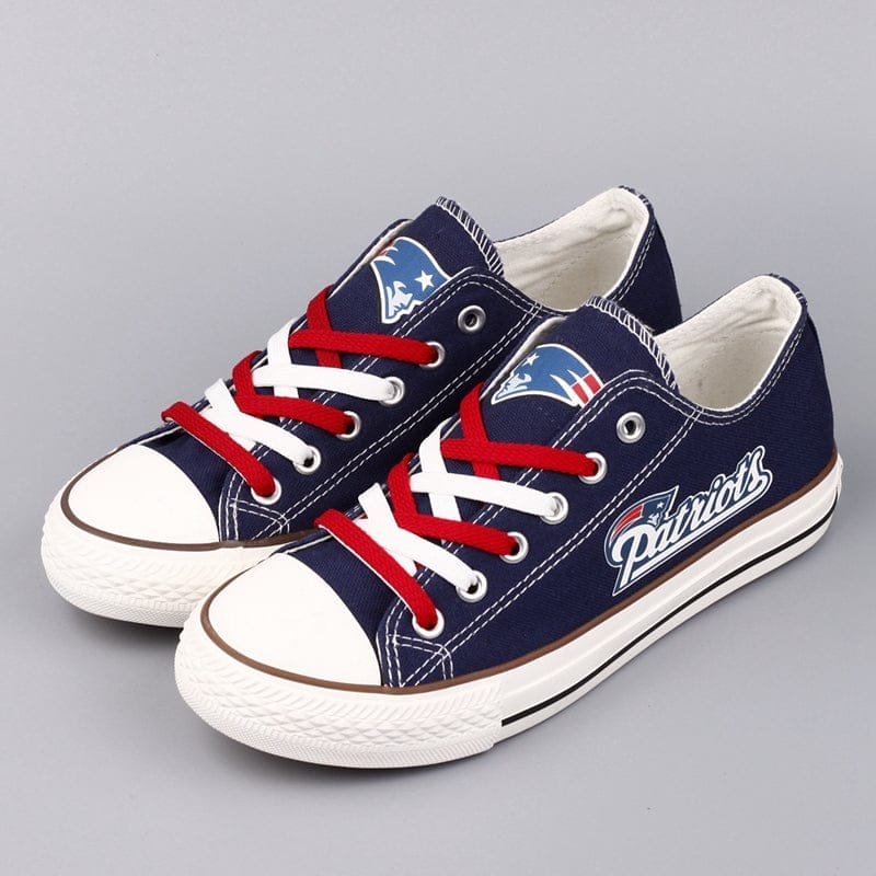 New England Patriots 1 Low Top Canvas Sport Sneakers Shoes For Men Women Fans