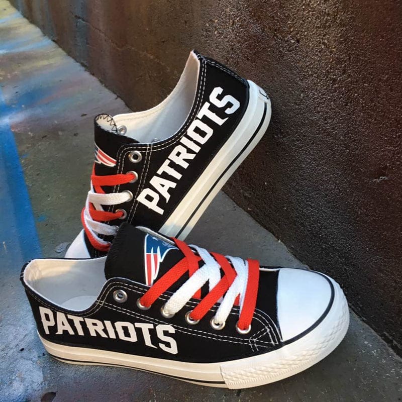 New England Patriots 1 Low Top Canvas Sport Sneakers Shoes For Men Women Fans - Image 2