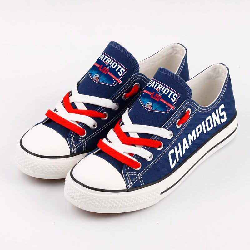 New England Patriots 1 Low Top Canvas Sport Sneakers Shoes For Men Women Fans - Image 4