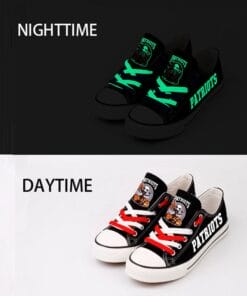 New England Patriots Limited Print NFL Students Low Top Canvas Shoes Sport Sneakers 5