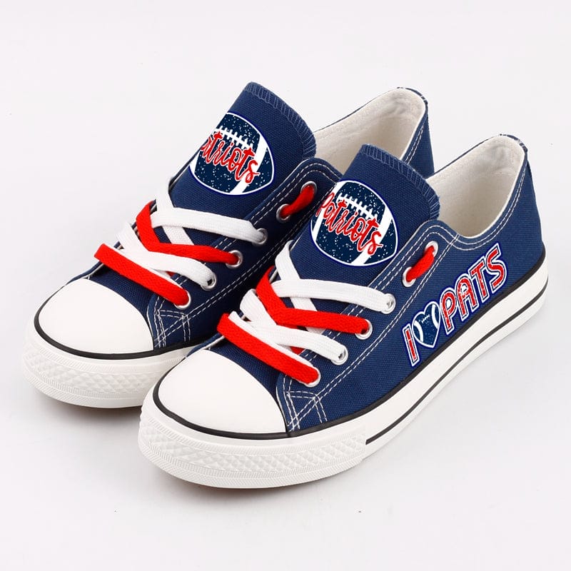 New England Patriots 1 Low Top Canvas Sport Sneakers Shoes For Men Women Fans - Image 6
