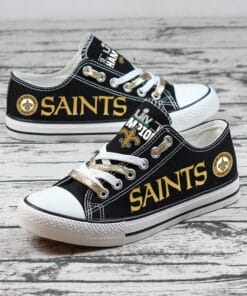 New Orleans Saints Limited Print NFL Students Low Top Canvas Shoes Sport Sneakers 3 1bd2bc7a 3852 418b a6cc 92df5ae42027