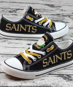 New Orleans Saints Limited Print NFL Students Low Top Canvas Shoes Sport Sneakers 3 6b535acf 4b82 4f55 b971 9deb71b67321