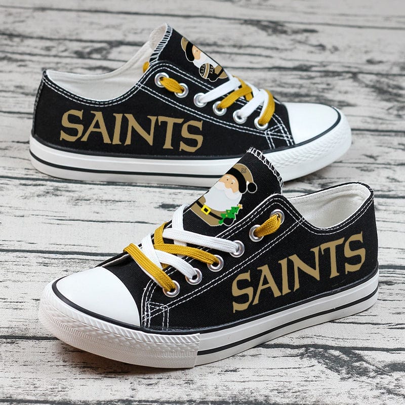 New Orleans Saints Low Top Canvas Sport Sneakers Shoes For Men Women Fans - Image 2