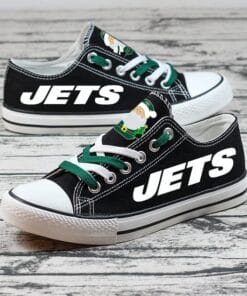 New York Jets Limited Print NFL Students Low Top Canvas Shoes Sport Sneakers