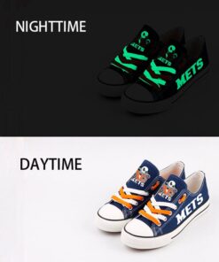 New York Mets Limited Print MLB Students Low Top Canvas Shoes Sport Sneakers