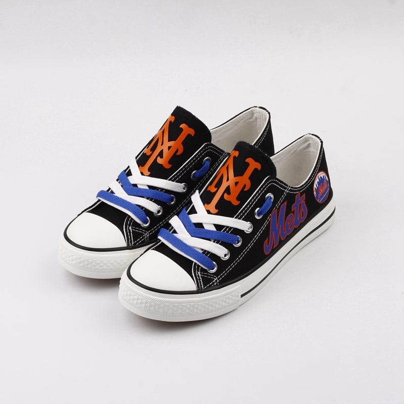 New York Mets Limited Print Low Top Canvas Shoes Sport Sneakers For Men Women Fans - Image 4