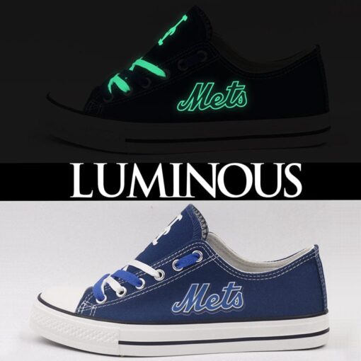 New York Mets Limited Print Low Top Canvas Shoes Sport Sneakers For Men Women Fans - Image 2