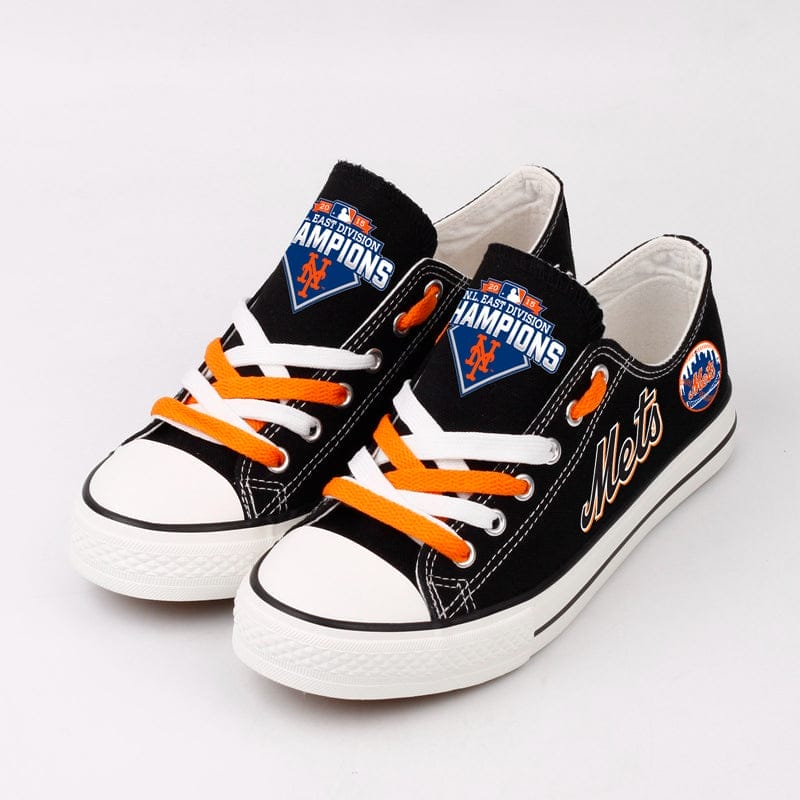 New York Mets Limited Print Low Top Canvas Shoes Sport Sneakers For Men Women Fans - Image 2