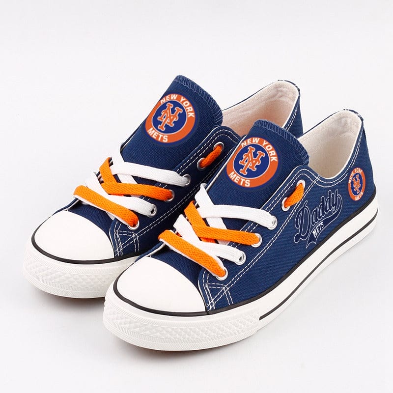 New York Mets Limited Print Low Top Canvas Shoes Sport Sneakers For Men Women Fans - Image 3