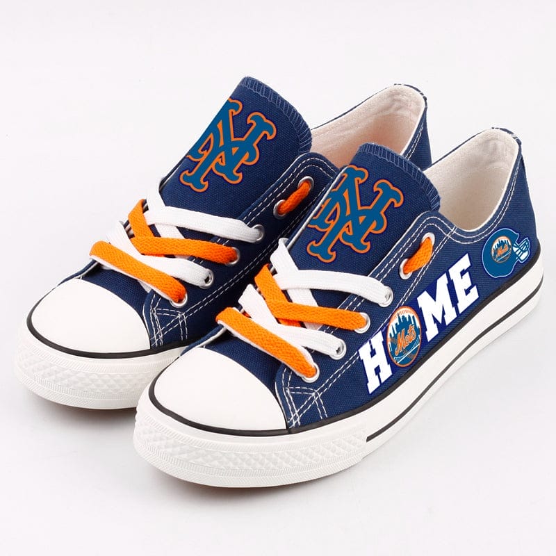 New York Mets Limited Print Low Top Canvas Shoes Sport Sneakers For Men Women Fans - Image 3