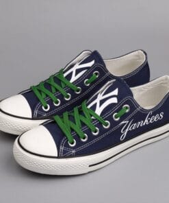 New York Yankees Limited Print MLB Students Low Top Canvas Shoes Sport Sneakers 1