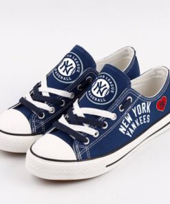New York Yankees Limited Print MLB Students Low Top Canvas Shoes Sport Sneakers 4