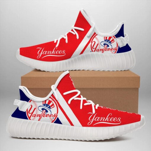 New York Yankees 350v Yeezy Sneakers For Men Women Fans - Image 2