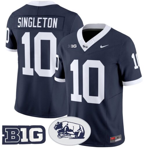 Nicholas Singleton Jersey #10 Penn State Nittany Lions 2025 Throwback Limited Stitched - Image 2