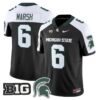 NickMarshJersey 6MichiganStateSpartans2025VaporStitchedBlackAlter