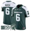 NickMarshJersey 6MichiganStateSpartans2025VaporStitchedGreenAlter
