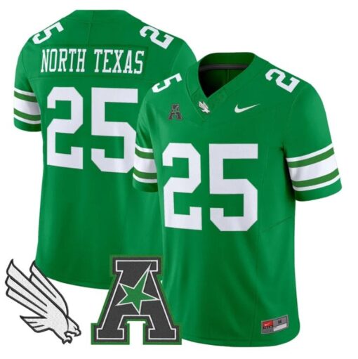 North Texas Jersey #25 North Texas Mean Green 2025 Vapor Stitched Green