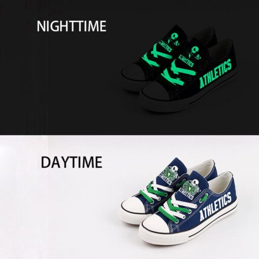 Oakland Athletics Limited Print Low Top Canvas Shoes Sport Sneakers For Men Women Fans