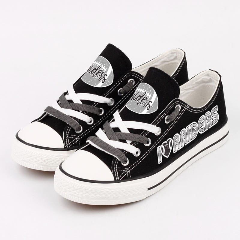Oakland Raiders Low Top Canvas Sport Sneakers Shoes For Men Women Fans - Image 11