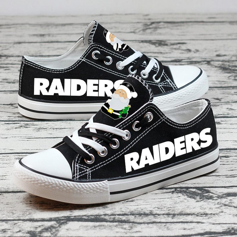 Oakland Raiders Low Top Canvas Sport Sneakers Shoes For Men Women Fans