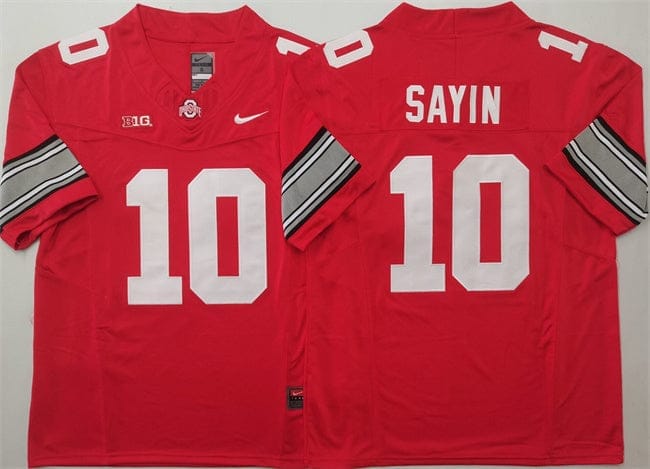 Ohio State Buckeyes #10 Julian Sayin Jersey 2025 F.U.S.E. Football Stitched