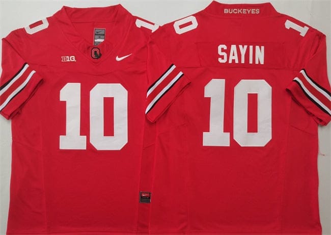 Ohio State Buckeyes #10 Julian Sayin Jersey V2 2025 F.U.S.E. Football Stitched - Image 3