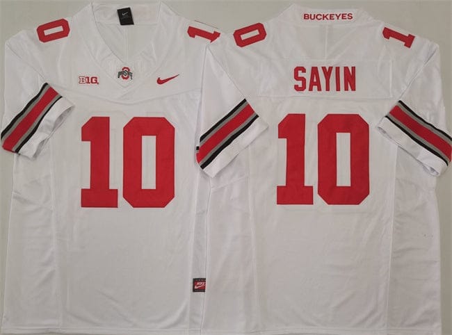 Ohio State Buckeyes #10 Julian Sayin Jersey V3 2025 F.U.S.E. Football Stitched