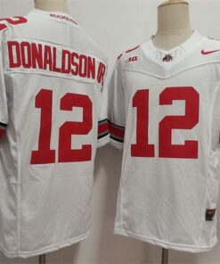 Ohio State Buckeyes 12 JCJ Donaldson White 2025 F.U.S.E. Limited Stitched Jersey