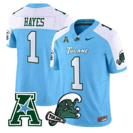 Omari Hayes Jersey #1 Tulane Green Wave 2025 Vapor Limited Stitched