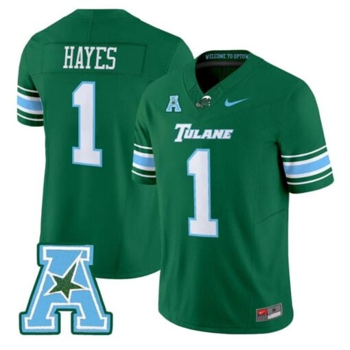 Omari Hayes Jersey #1 Tulane Green Wave 2025 Vapor Limited Stitched - Image 4