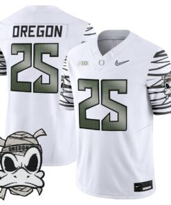 Oregon Jersey 25 Oregon Ducks 2025 Mummy Duck Vapor Limited Stitched White Limited
