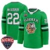 Owen McLaughlin Jersey 22 North Dakota Fighting Hawks 2025 26 Green Limited