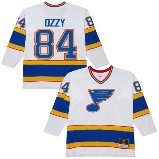 Ozzy Osbourne Jersey #84 St. Louis Blues Throwback 1990-91 Power Play Stitched