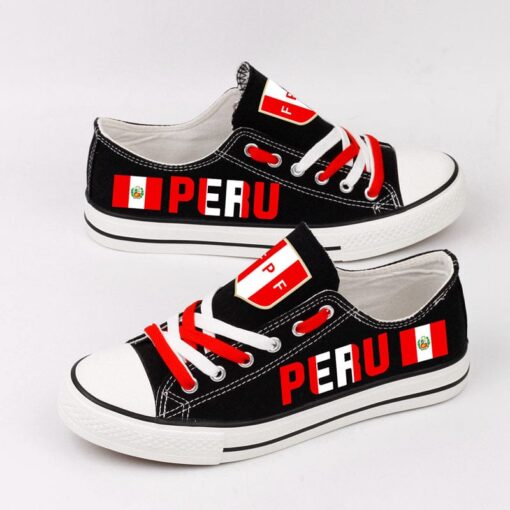 PERU Low Top Canvas Sport Sneakers Shoes For Men Women Fans