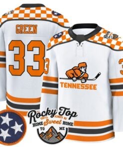 Patrick Green Jersey 33 Tennessee Volunteers 2025 26 Premium Stitched White
