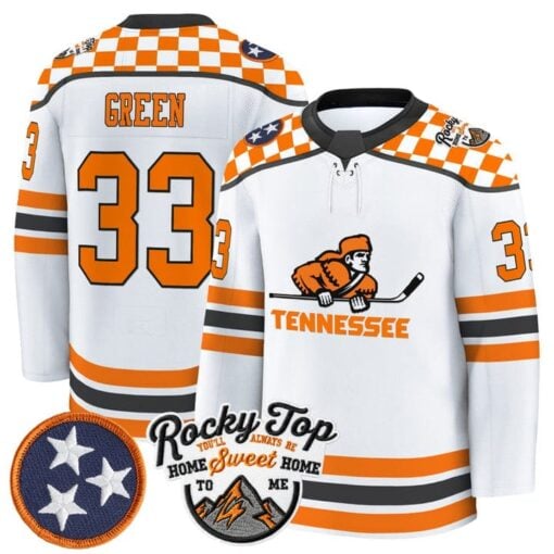 Patrick Green Jersey #33 Tennessee Volunteers 2025-26 Hockey Premium Stitched - Image 2